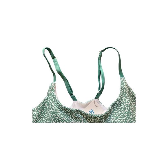 Leovan Yoga Workout Dress With Shorts Medium Green Polka Dot Pockets Stretch New - Picture 6 of 7